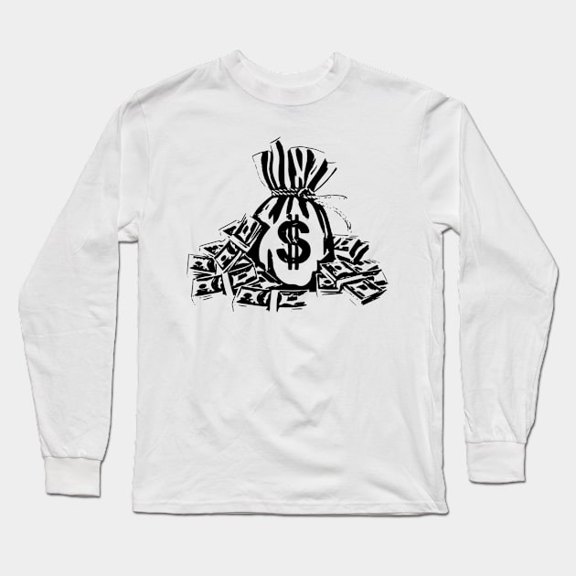 Money Long Sleeve T-Shirt by Nimmersatt